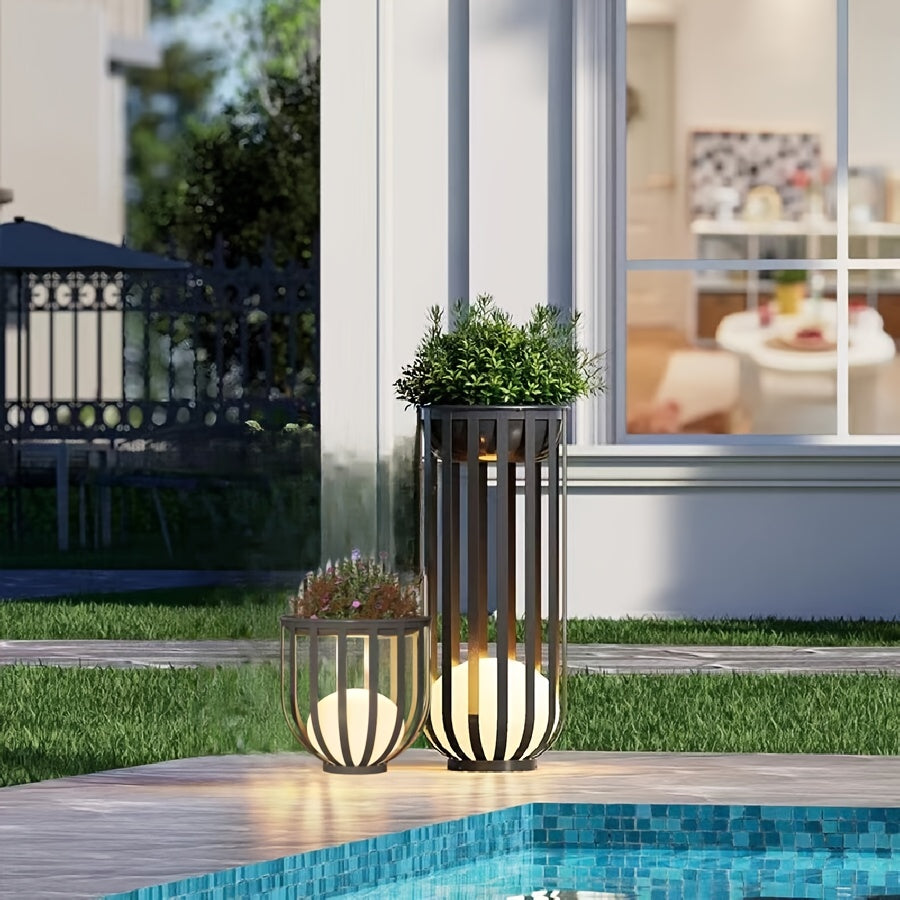 1pc Solar Table Lamp, New Model Table Lamp, Floor Lamp, Solar Charging, Garden Lights, Ourdoor Decor Lights, Local Warehouse, Suitable for Lighting Decoration In Villas, Parks, Courtyards, Etc