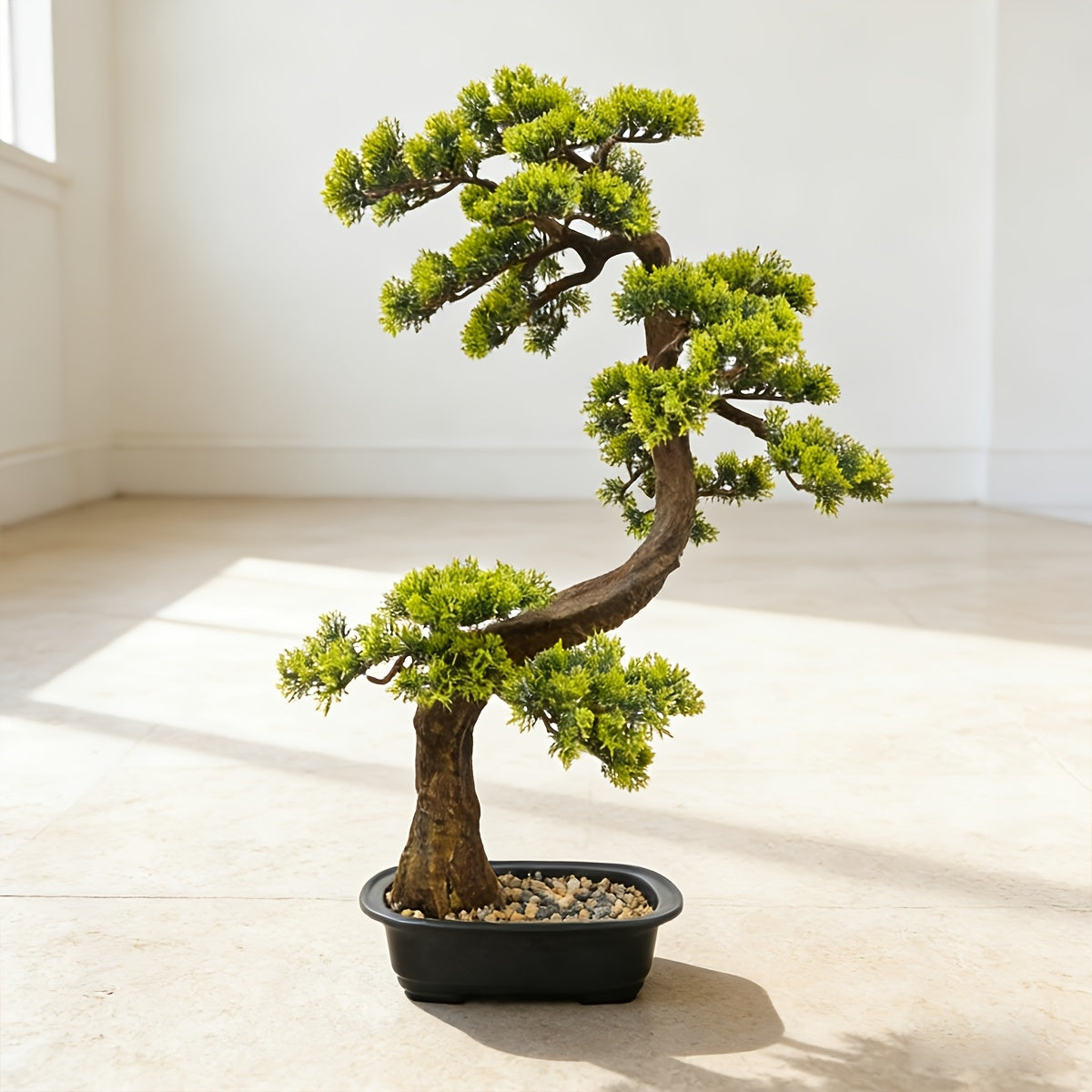 29.53inch Artificial Pine Tree with Faux Leaves, Perfect for Indoor And Outdoor Decoration in for Home Or Office, Comes with Plastic Planter