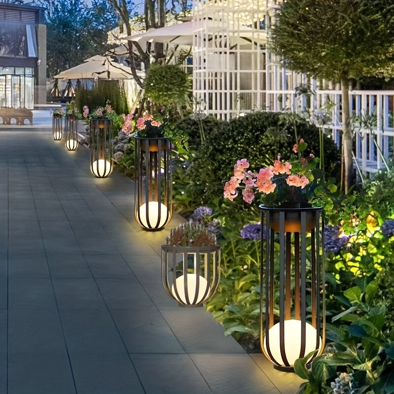 1pc Solar Table Lamp, New Model Table Lamp, Floor Lamp, Solar Charging, Garden Lights, Ourdoor Decor Lights, Local Warehouse, Suitable for Lighting Decoration In Villas, Parks, Courtyards, Etc