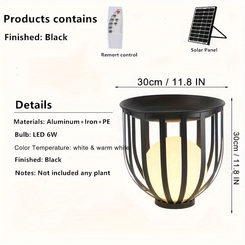 1pc Solar Table Lamp, New Model Table Lamp, Floor Lamp, Solar Charging, Garden Lights, Ourdoor Decor Lights, Local Warehouse, Suitable for Lighting Decoration In Villas, Parks, Courtyards, Etc