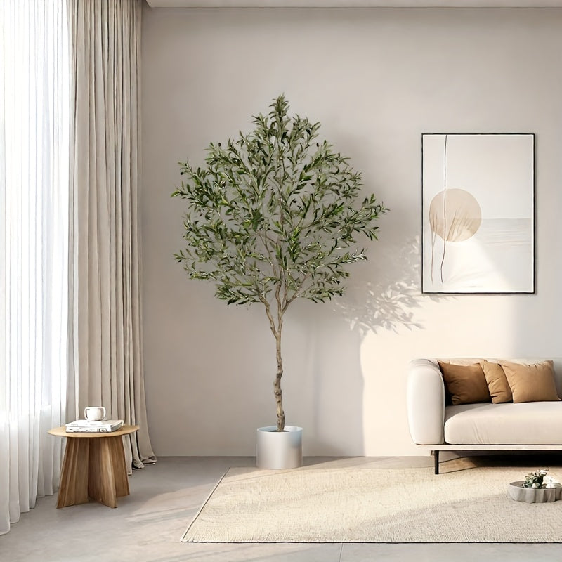 Outdoor Artificial Olive Trees Available in Heights of 6, 7, Or 8 Feet, Complete with a Nursery Planter. These Realistic Faux Olive Trees Feature Between 860 And 1530 Leaves, Are Easy to Assemble And Maintain, And Make Great Decorations for Homes
