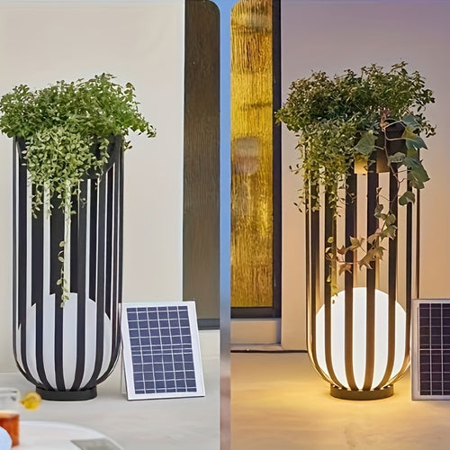 1pc Solar Table Lamp, New Model Table Lamp, Floor Lamp, Solar Charging, Garden Lights, Ourdoor Decor Lights, Local Warehouse, Suitable for Lighting Decoration In Villas, Parks, Courtyards, Etc